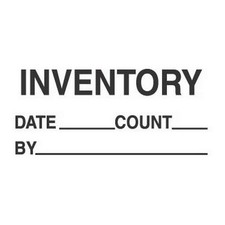 3" x 5" Inventory Date   Count   By   Labels 500 per Roll 