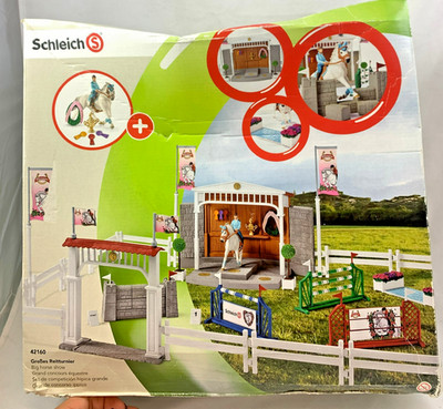Schleich 42160 Großes Reitturnier mit Pferden Horse Club Zubehör Konvolut OVP