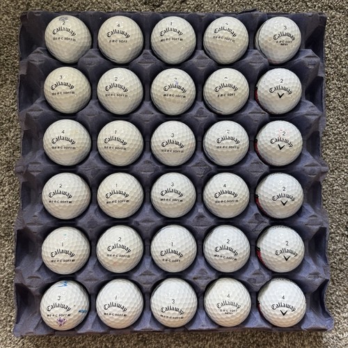 30 Callaway Chrome Soft Triple Track ERC Soft Golfbälle Pearl / A Klasse