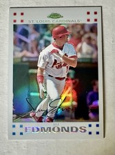 Jim Edmonds 2007 Topps Chrome White Refractor 180/650 #20 St. Louis Cardinals
