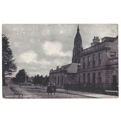 DINGWALL East End High Street, alte silberfarbene Postkarte von Davidson unbenutzt