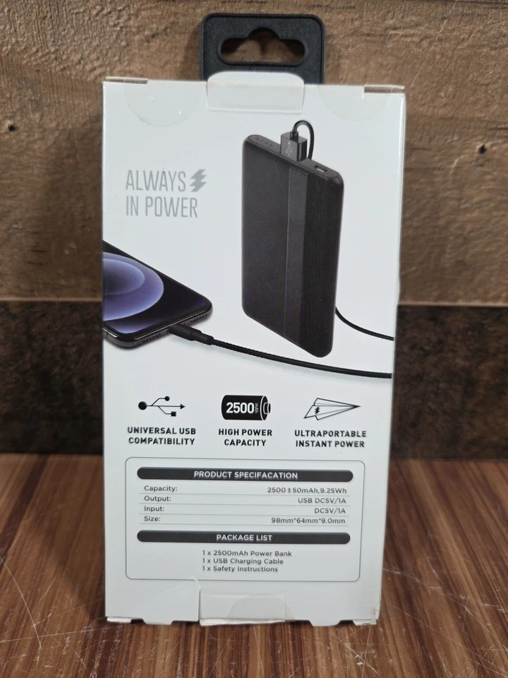 BATERÍA ULTRA DELGADA, NEGRA *NUEVA Foto 2 de 2