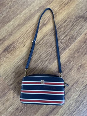 Tommy Hilfiger Damen Umhängetasche, Blau/Rot/Weiß, Klein