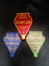 Duncan Yo-Yo Patches, Gold Red, Silver Blue, Bronze Green, NOS, Vintage, Yo Yo