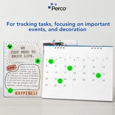 Fluorescent Green 1-Inch Round Circle Dot Sticker Labels with Easy Peel Perfo...