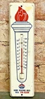 VINTAGE 11" STANDARD OIL AMACO GAS STATION METAL THERM SIGN FLAME LOGO