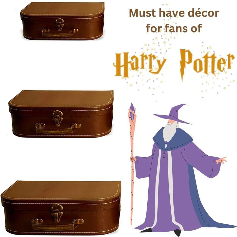 Stylish Brown Storage Suitcases Set of 3 - Ideal for Organizing and Decorating - Image 4 of 4