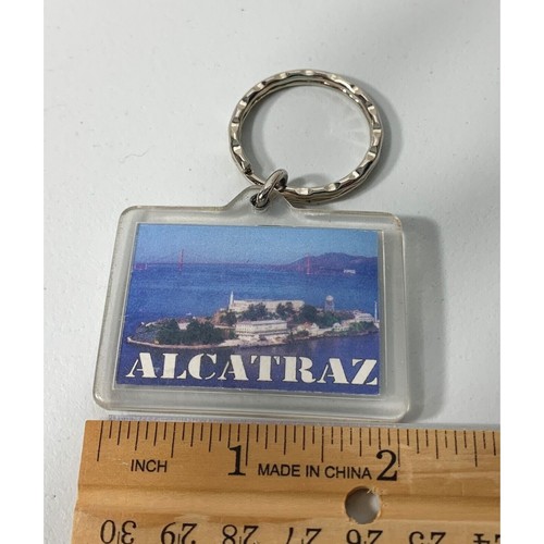 Alcatraz Island Key Chain Vintage Souvenir Federal Prison Acrylic Double Sided - Picture 3 of 4
