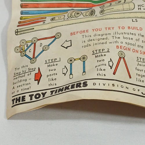 Vintage 1959 Tinkertoy Set Direction Idea Book Instructions - Picture 3 of 12