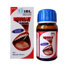 SBL Rinsout Drops 30ml Mouth Ulcers on cheeks with Pain, Burning, Redness Homeo: