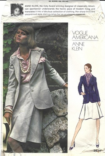 Vogue Sewing Pattern 2825 Anne Klein Vintage Jacket, Shirt, Skirt, Size 12 Uncut - Picture 1 of 4