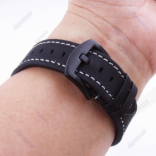 Universal Leder Uhrenband 18/19/20/21/22/24 mm Armbänder Handgelenk Ersatz Armband - Bild 5 von 39