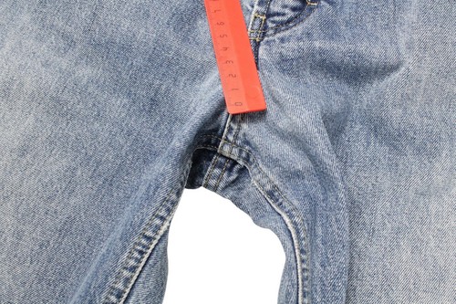 HUGO BOSS Vaqueros W29/L34 Kegelförmig Schnurrhaare Gebleichtes Azul Denim - Imagen 9 de 12