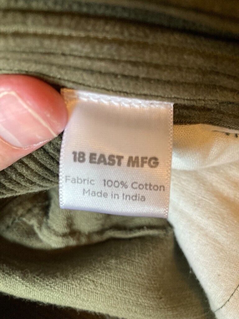 18 East MFG Brown Cropped Pleated Corduroy Pants … - image 4