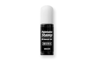 MIDORI Stamp Refill Replenishment Ink Black Rotating Stamp, Penetrating Stamp