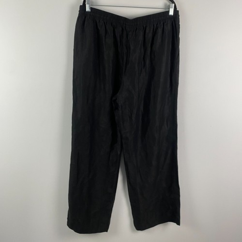 Aritzia Wilfred Thesis Pant Size XL Black Wide Leg Drawstring Lyocell Linen - Picture 5 of 12