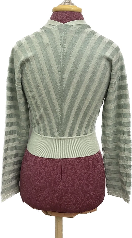 Club Monaco 女式十字前薄荷条纹毛衣 M 码零售价 149 美元 — 第 2/4 张图片