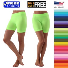 Seamless Nylon Spandex 11.5" Bermuda Booty Mini Shorts One Size Reg Fits S/M