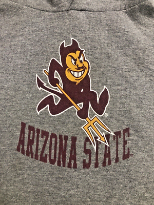 Vintage ASU Sun Devils Reverse Weave Hoodie, Youth Medium, Sparky