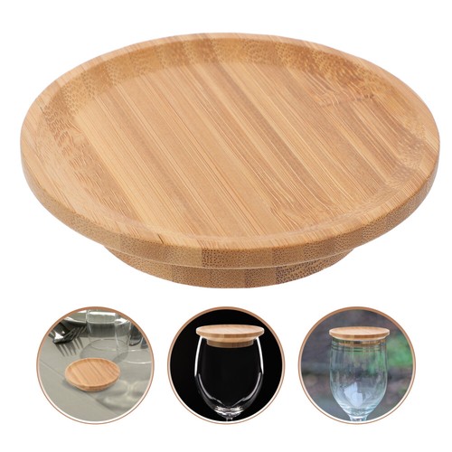 Red Wine Glass Lid Cup Snack Covers for Drinks Appetizer Serving Tray - Picture 8 of 12