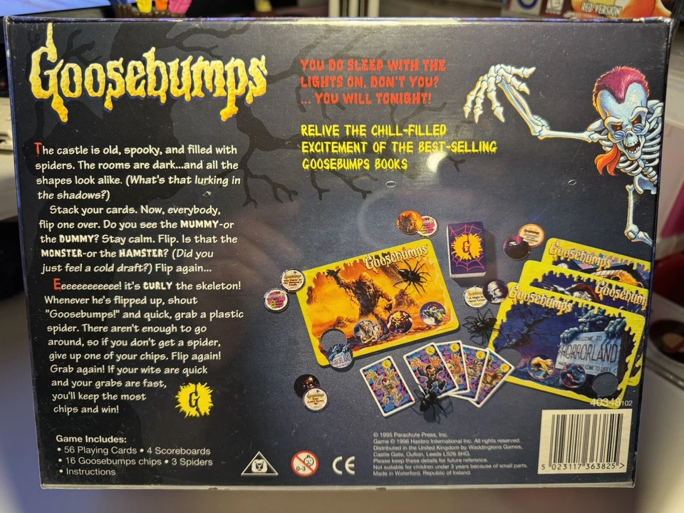 Goosebumps Shrieks And Spiders Game Waddingtons  Vintage 1996 New and Sealed - Image 2 of 4