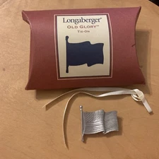 Longaberger Old Glory Tie On Pin