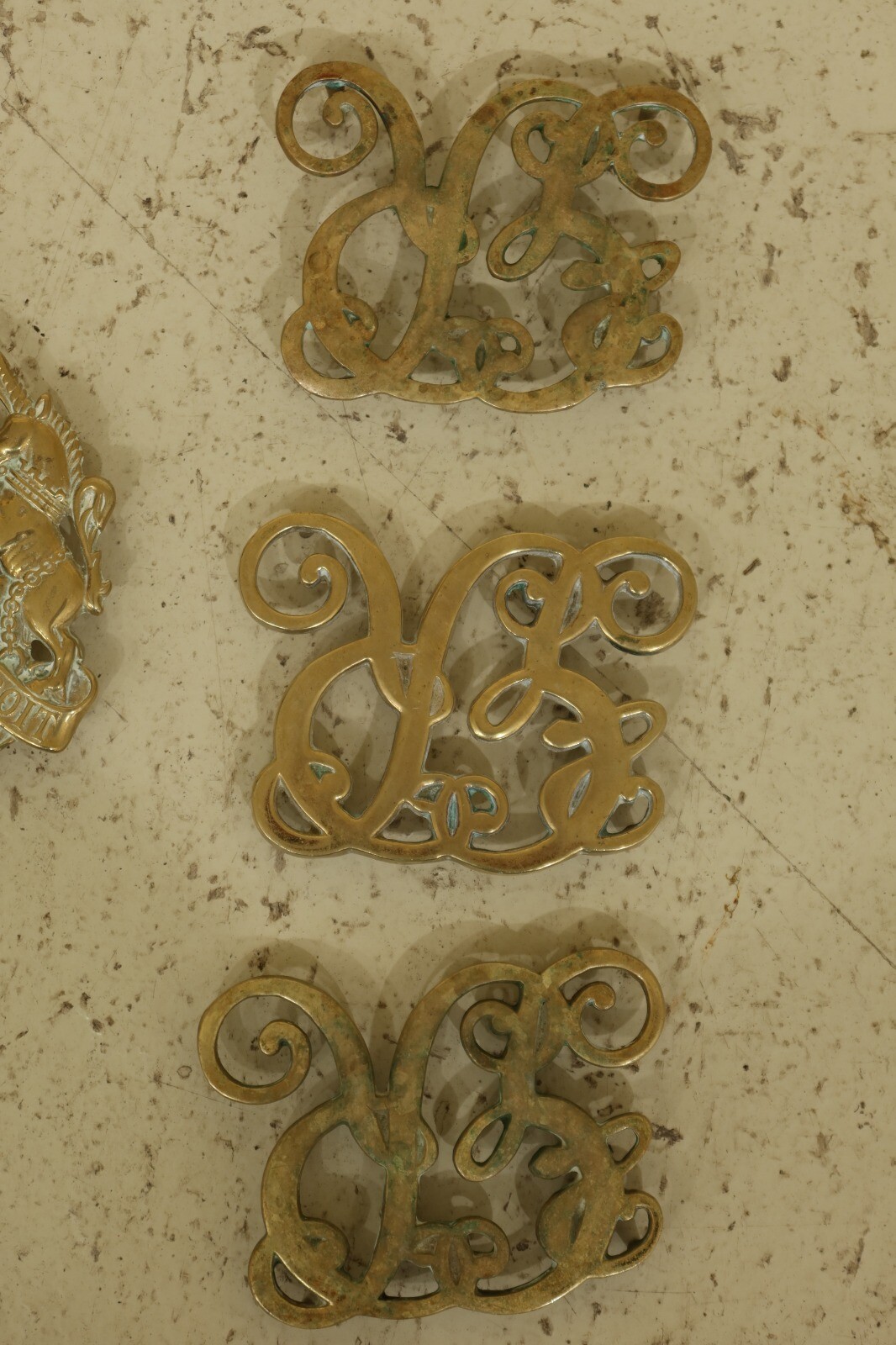 LF31767EC Lot Of 6 VIRGINIA METALCRAFTERS Brass Trivets eBay