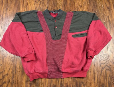 Vintage Gitano Pullover Women s XL red/black Z1