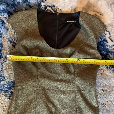 Black Halo Gold Metallic Sheath Dress Size 2 | eBay