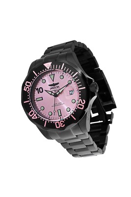Invicta 47187 Men's 47mm Grand Diver Miami Edition Automatic Pink