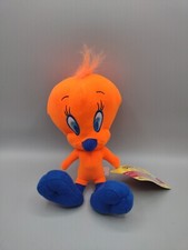 New w/ Tag Looney Tunes Tweety Bird 9" Fluorescent Orange And Blue Plush Stuffed