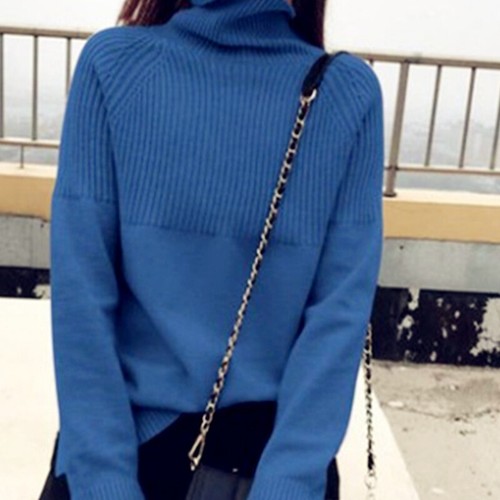 NEU Kaschmir Pullover Damen Winter Strick Sweatshirt warm Rollkragen einfarbig - Bild 12 von 19