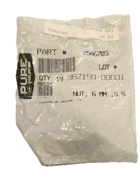 POLARIS PURE GENUINE NOS OEM UTV RZR RANGER PACKAGED S 6MM NUTS 