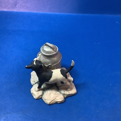 Border Fine Arts '82 Scotland Figurine CAT LICKING MILK CAN/JUG/Lowell Davis - Picture 2 of 5