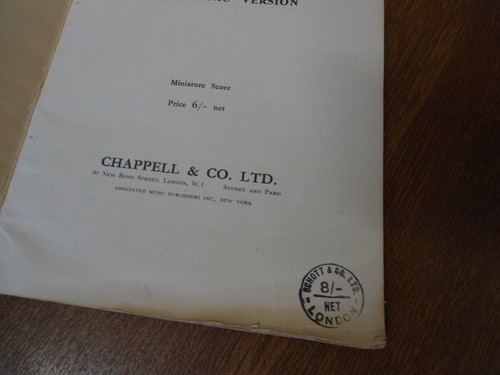 Rare 1st Printing Score by Chappell & Co. 1945 - SCHERZO A LA RUSSE / STRAVINSKY - Picture 5 of 12