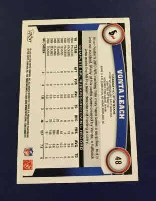 【激レア】Rock staff会員募集用紙 TOTO関係者用パス 2点セット 2011 Topps # 48 VONTA LEACH ALL PRO Houston Texans East Carolina
