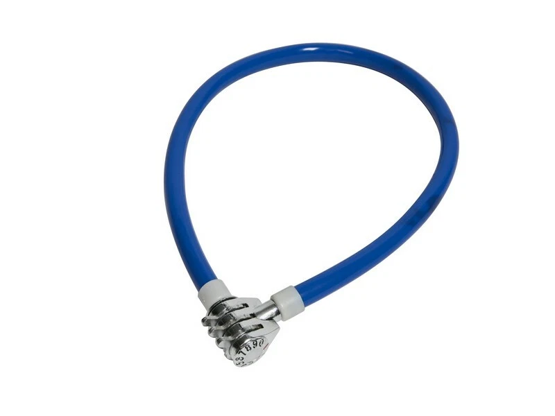 Lucchetto a combinazione per bicicletta, cavo in acciaio da 650 mm con Lucchetto a combinazione per bicicletta, cavo in acciaio da 650 mm con