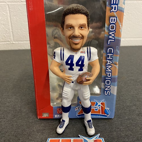 Dallas Clark #44 Colts Super Bowl XLI Big Head Bobblehead Bobble Ring Base - Picture 3 of 7