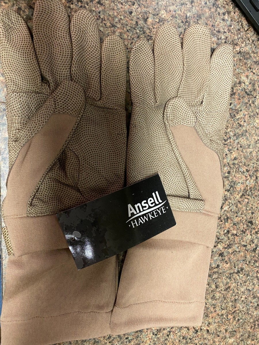 米軍実物 FROG コンバットグローブ ANSELL 難燃　XL　31 New Ansell Hawkeye Inc. Tan Combat GEC (FROG) Gloves - size