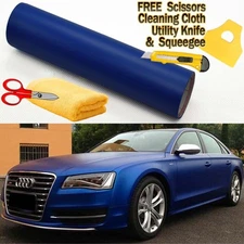 84" x 60" Matte Royal Blue Vinyl Film Wrap Sticker Decal Bubble Free Air Release
