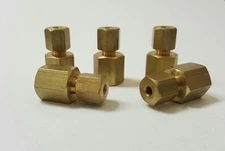 Pack of 5. 1/8" Female NPT x 1/8" OD Tube Compression Fitting. 