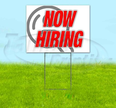 #ad NOW HIRING Yard Sign Corrugated Plastic Bandit Lawn Decorations USA $216.72