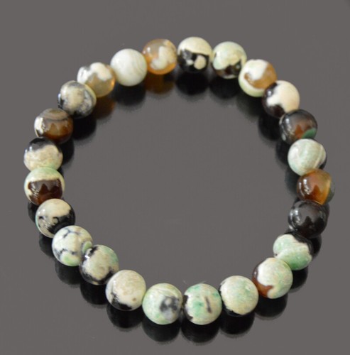 Edelstein Armband Kugel Natur Stein Bayern  Armbänder 8 mm Steinarmband 19 cm - Bild 11 von 112