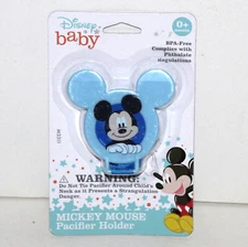 Disney baby Mickey Mouse Pacifier Holder blue NEW Sealed children