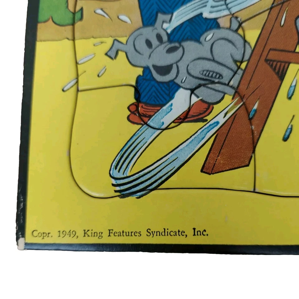 Rompecabezas Built-Rite 1949 Blondie Dagwood marco bandeja madera cómic MCM de colección Foto 2 de 4