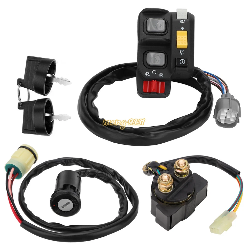 Handlebar Key Switch Starter Relay Kit for Honda Rancher 400 TRX400FA/FGA 04-07 - Image 3 of 4