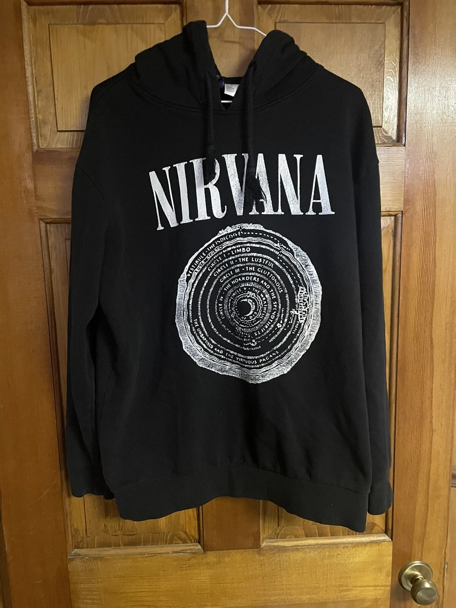 H M Nirvana Graphic Pullover Hoodie Men Adult Small Black