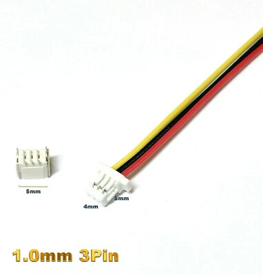 VUNIVERSUM Connecteur Micro JST 3 broches SH 1,0 mm 1,0 mm avec câble de 15 cm et prise ...