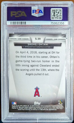 2018 Topps Update SHOHEI OHTANI RC /10 Red Salute PSA 8 Pop 1/1