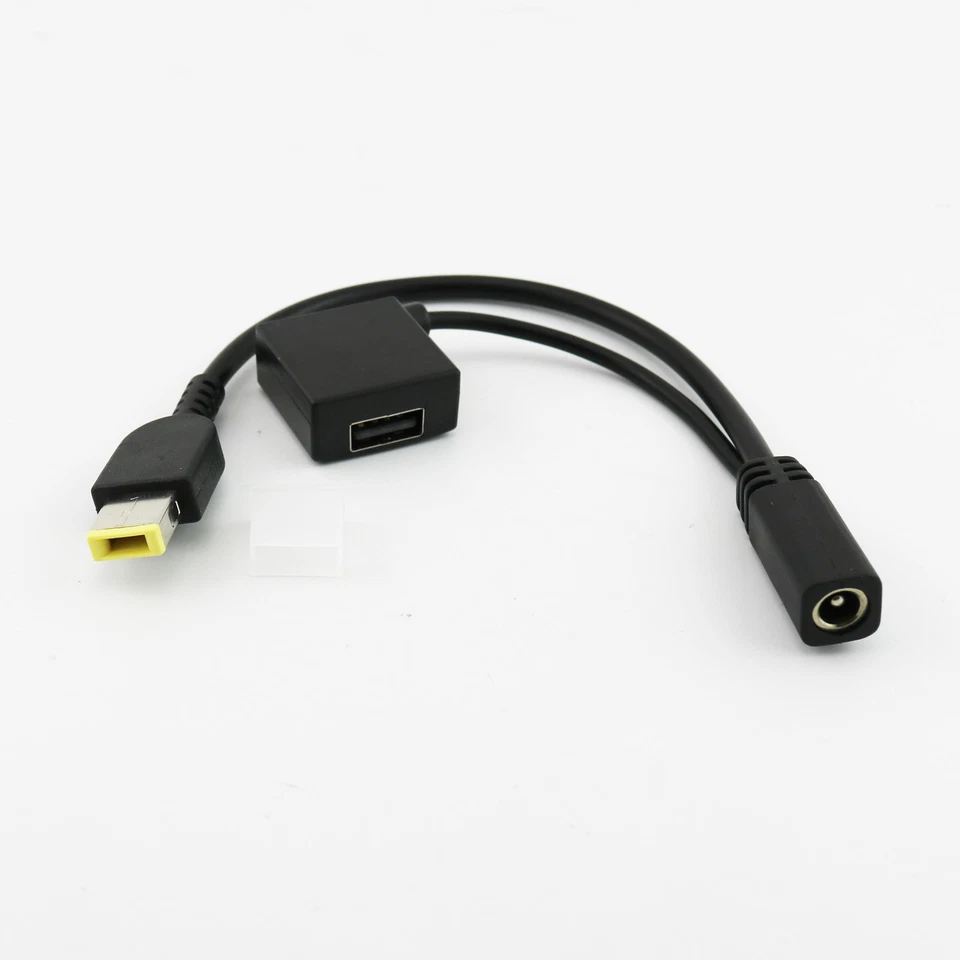 1x 2 in 1 Power Cable 5.5x2.1mm female to Square End Pigtail and USB Charging - Image 2 of 4